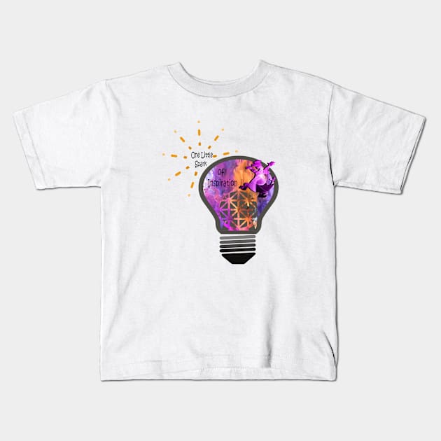 One little spark of inspiration Kids T-Shirt by magicmirror